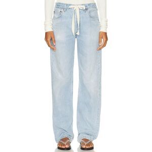 ALIGRACE Vintage Drawstring Wide Leg Jeans in Light Denim Size 23 READ